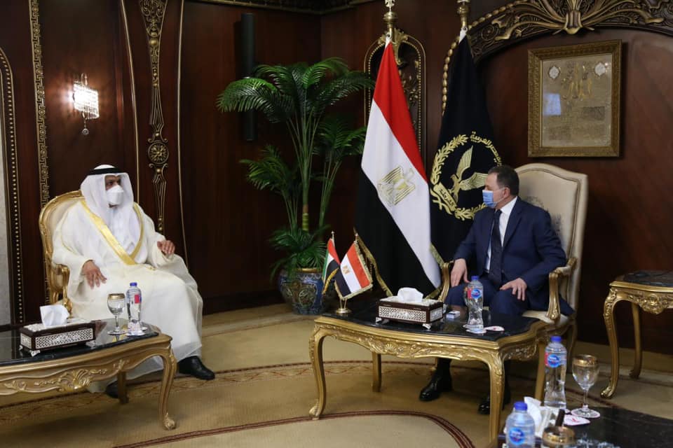 The UAE ambassador, Dr. Hamad Al Shamsi, met with the Egyptian Minister of Interior, Major General Mahmoud Tawfik, and the general situation was discussed and views