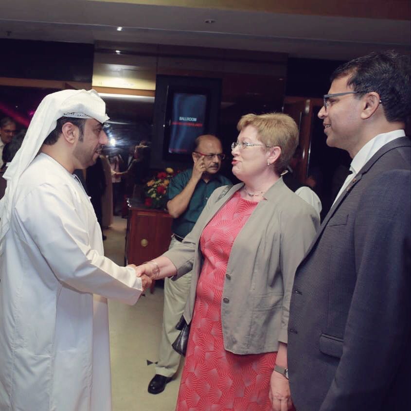 حضر سعادة جمال حسين الزعابي، القنصل العام لدولة الإمارات العربية المتحدة بقنصلية ولاية كيرلا، حفل الاستقبال الذي أقامه سعادة مارجيت هيلويج