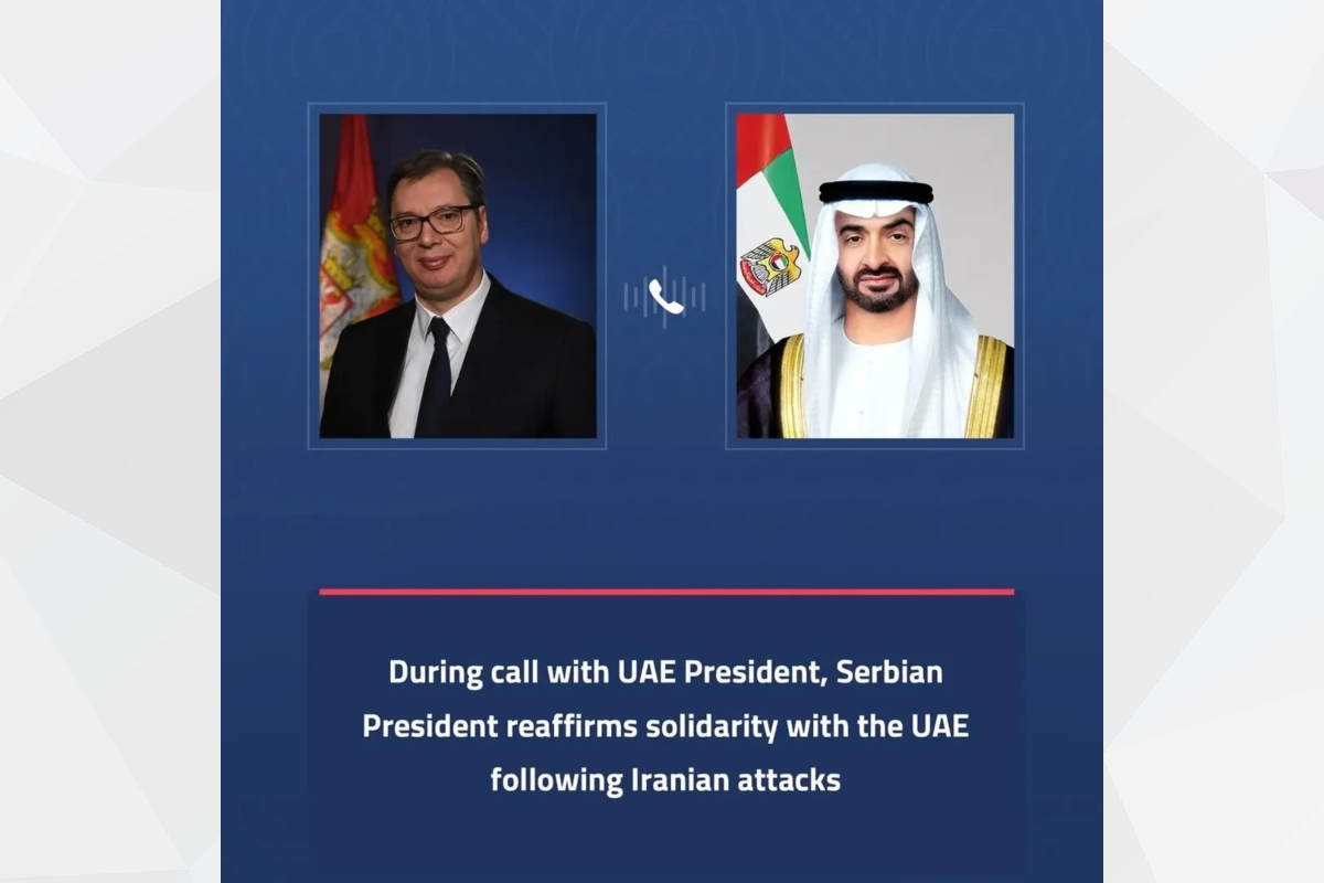 H.H. Sheikh Mohamed bin Zayed Al Nahyan, President of the United Arab Emirates, held talks with H.E. Aleksandar Vucic, President of the Republic of Serbia, during which President Vucic expressed condemnation of the open Iranian attacks on the territory of the UAE and several other countries, affirming Serbia’s full solidarity with the UAE.

