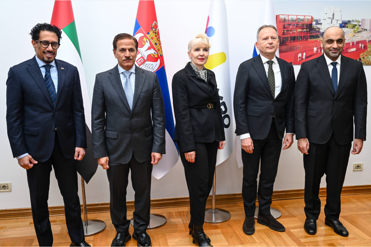 H.E. Sultan bin Saeed AlMansoori, Chairman of the Board of Directors of the Dubai Chambers, together with H.E. Ahmed Hatem Almenhali, Ambassador of the United Arab Emirates to Serbia, and H.E. Mohammad Lootah, President and CEO of Dubai Chambers, met with H.E. Jagoda Lazarevic, Minister of Internal and Foreign Trade of the Republic of Serbia.
