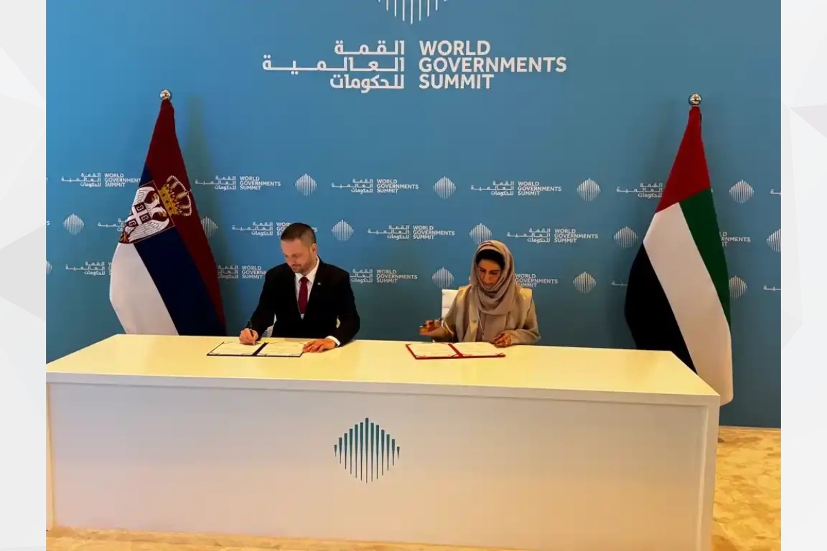 H.E. Maryam bint Ahmed Al Hammadi, Minister of State and Secretary General of the UAE Cabinet, and H.E. Petar Janjic, Secretary General of the Government of the Republic of Serbia, signed a Cooperation Agreement between the Government of the United Arab Emirates and the Government of the Republic of Serbia, focused on the exchange of expertise and the modernization of government operations.

