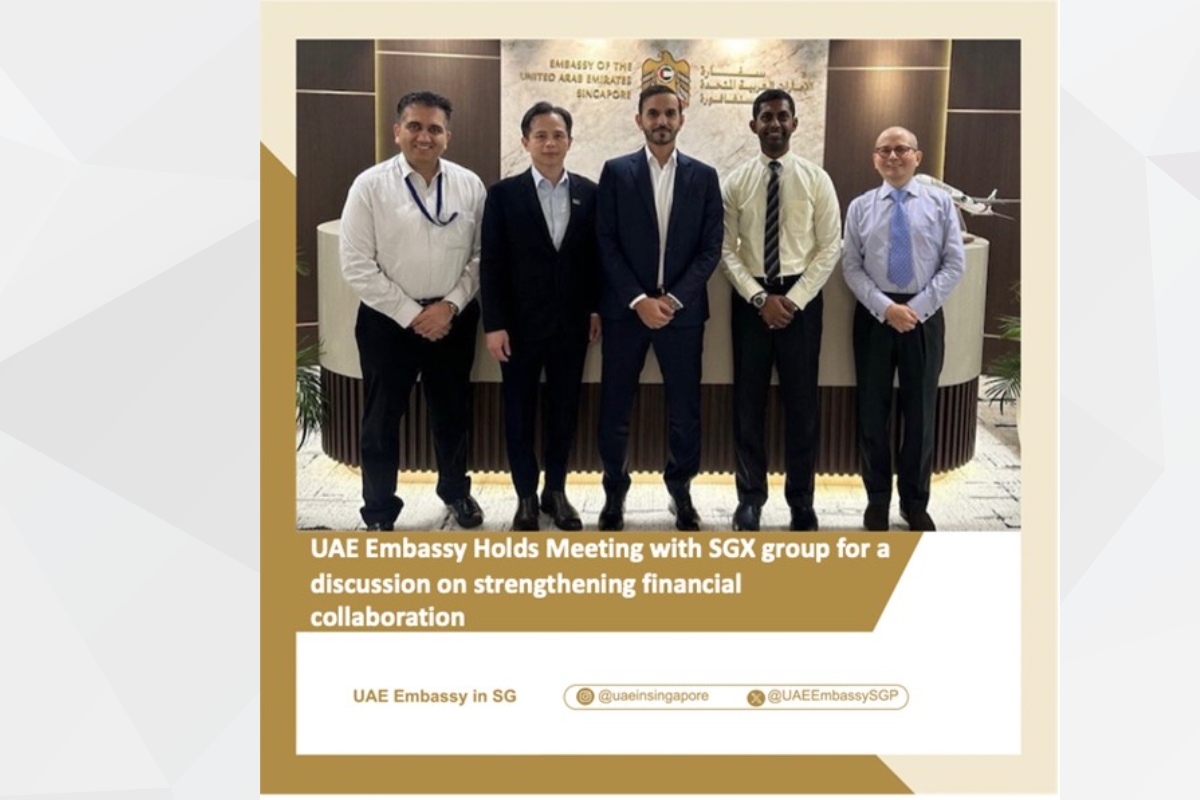 The UAE Embassy in Singapore hosted the SGX Group to discuss the prospects for cooperation in the financial sector. The meeting provided an opportunity to explore new avenues of collaboration and strengthen future partnerships. 