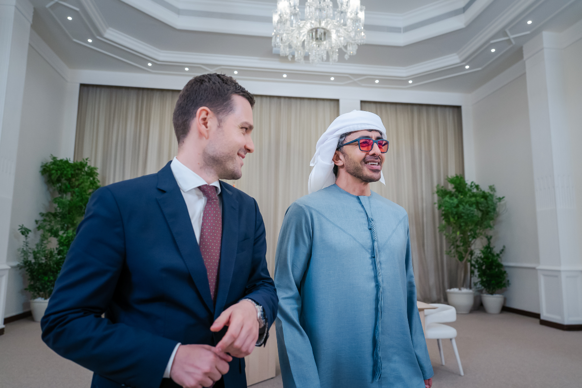 H.H. Sheikh Abdullah Bin Zayed Al Nahyan, Deputy Prime Minister and Minister of Foreign Affairs, today received Timčo Mucunski, Minister of Foreign Affairs and Foreign Trade of the Republic of North Macedonia, in Abu Dhabi.