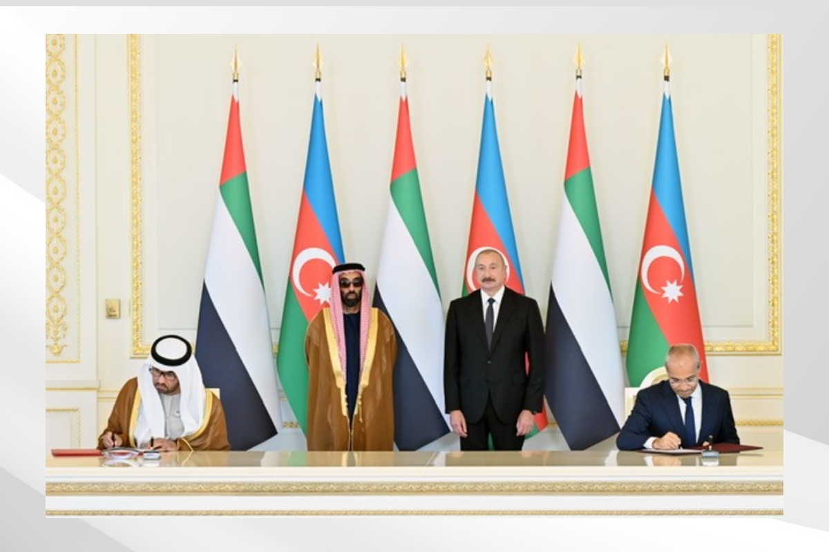 Tahnoon bin Zayed meets President of Azerbaijan