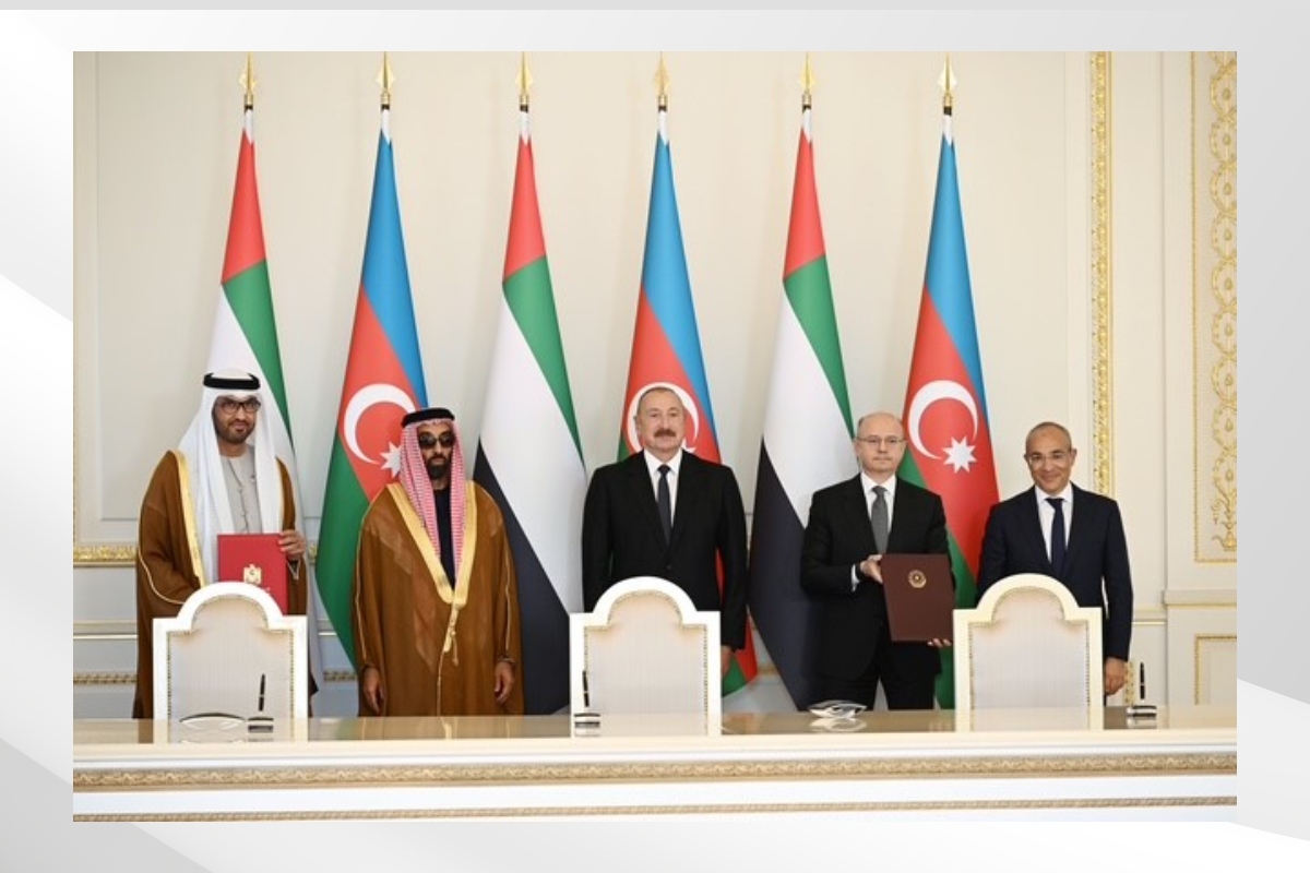 Tahnoon bin Zayed meets President of Azerbaijan
