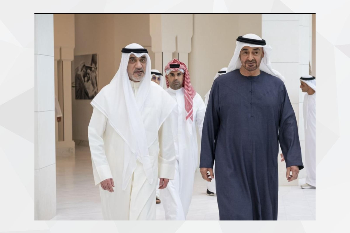 His Highness Sheikh Mohamed bin Zayed Al Nahyan,UAE President, received His Excellency Sheikh Fahad Yousef Saud Al-Sabah, the First Deputy Prime Minister, Minister of Defense, and Minister of Interior of the sisterly State of Kuwait, during a visit to the country