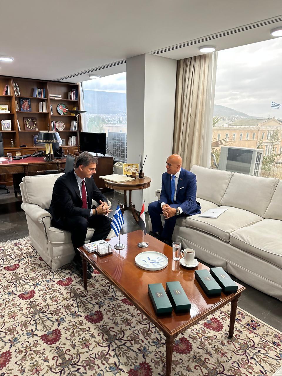 UAE Ambassador to Greece Meets with Greek Deputy Minister of Foreign Affairs