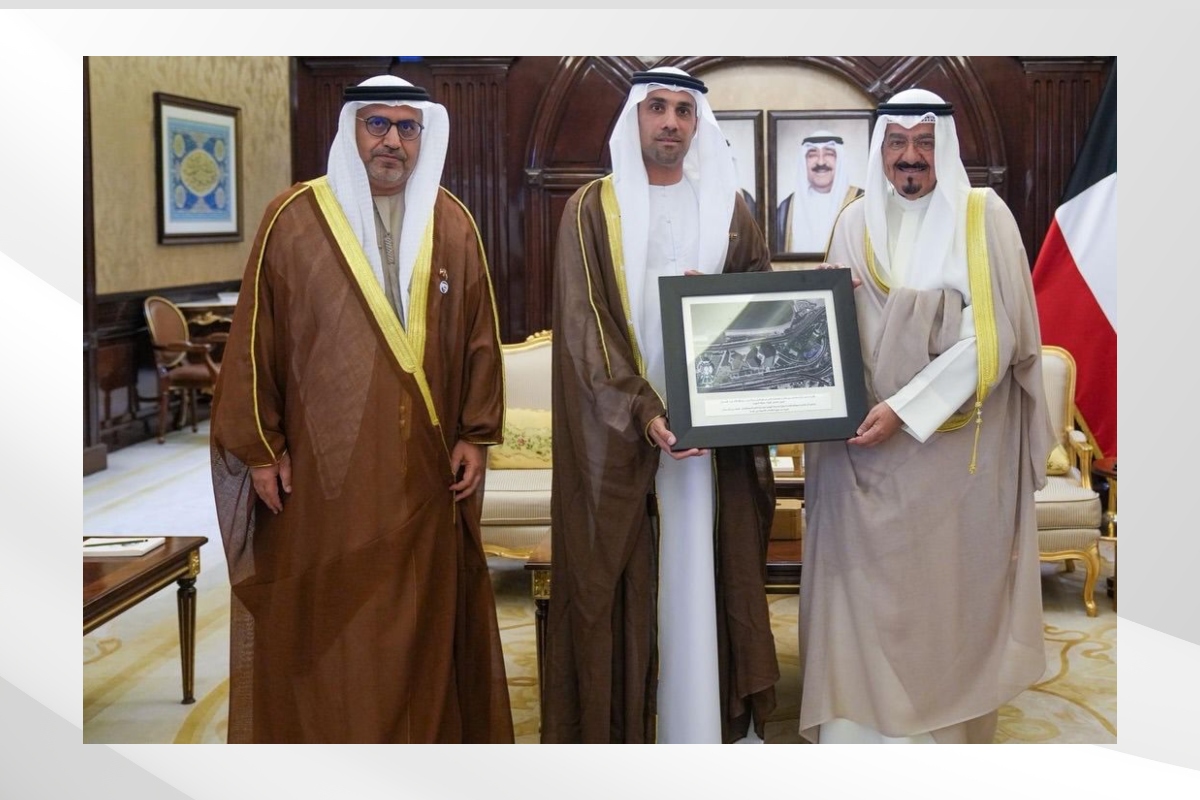 His Highness Sheikh Ahmad Abdullah Al-Ahmad Al-Sabah, Prime Minister of the State of Kuwait, received H.E. Salem Humaid AlMarri, Director General of the Mohammed Bin Rashid Space Centre, in the presence of H.E. Dr. Matar Hamed Al Neyadi, Ambassador of the United Arab Emirates to the State of Kuwait.