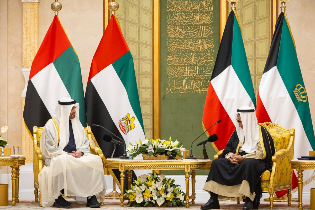UAE President His Highness Sheikh Mohamed Bin Zayed Al Nahyan arrived in Kuwait on a state visit
