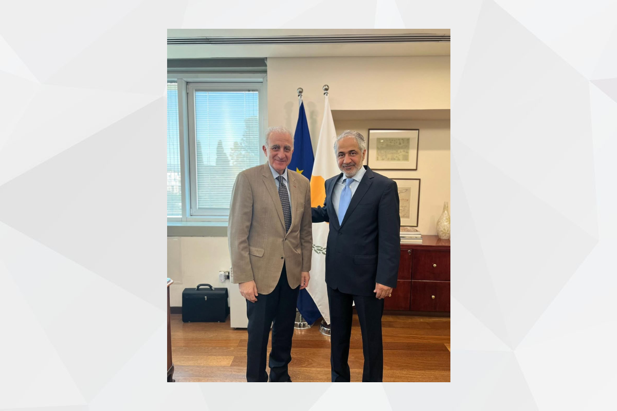 H.E. Mohammed Saif Al Shehhi, UAE Ambassador in Nicosia, met with H.E. Mr. Andreas Kakouris, Permanent Secretary of the Ministry of Foreign Affairs of the Republic of Cyprus, where they discussed the latest regional developments, and ways to enhance joint cooperation and the strategic partnership between the two countries.