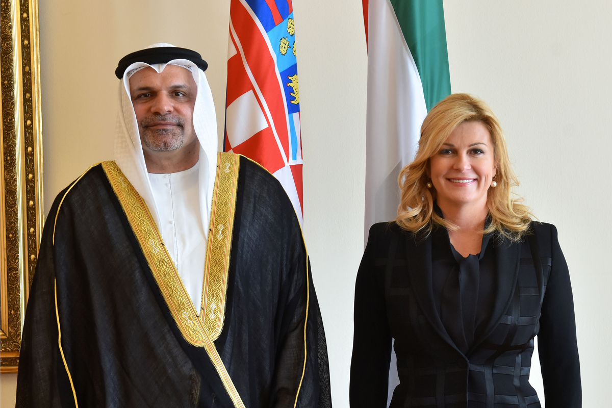 UAE Non-Resident Ambassador presents Credentials to President of Croatia.