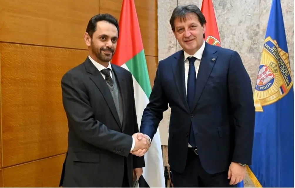 H.E. Bratislav Gasic, Minister of Internal Affairs of the Republic of Serbia, received H.E. Mubarak Saeed Al Dhaheri, Ambassador of the UAE to Serbia. During the meeting they discussed numerous fields of common interest, especially in the field of security.