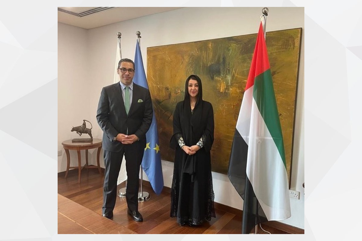 H.E. Reem Al Hashimy, UAE Minister of State for International Cooperation, held a bilateral meeting with H.E. Dr. Constantinos Kombos, Minister of Foreign Affairs of the Republic of Cyprus, during an official visit to Nicosia. Discussion focused on UAE-CY bilateral relations, as well as recent regional developments. 
