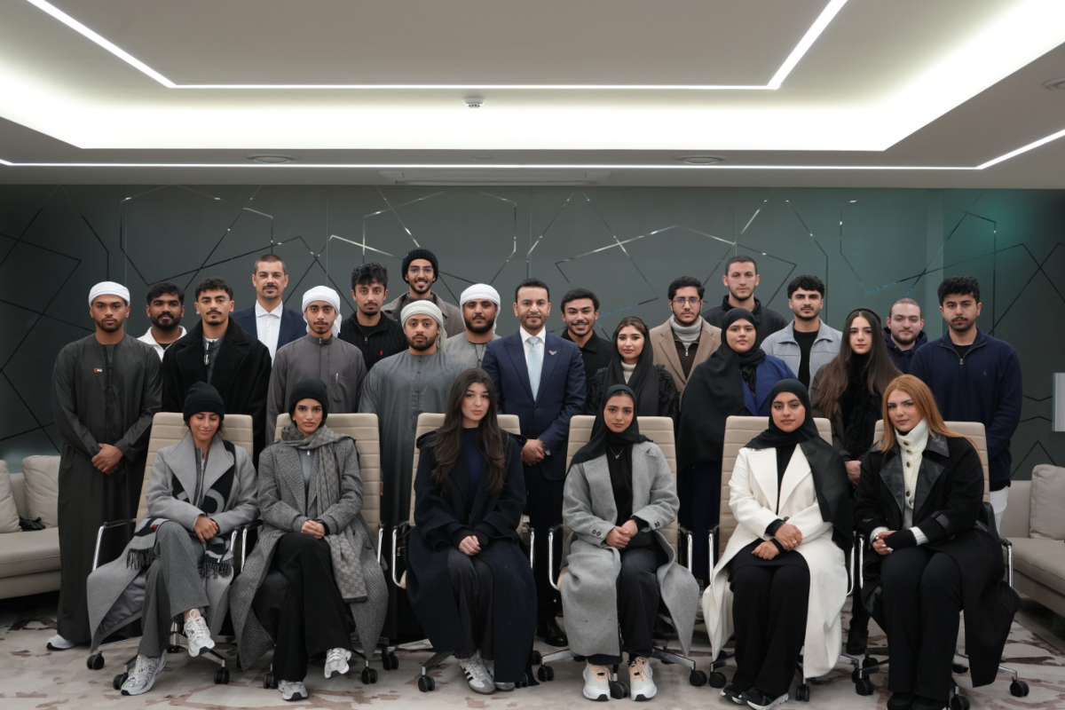H.E. Abdulla Saif Al Nuaimi, Ambassador of the United Arab Emirates to the Republic of Korea, met with a group of students from Dubai University as part of ongoing engagement with Emirati youth.