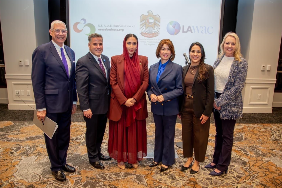 The Consulate General of the United Arab Emirates (UAE) in Los Angeles, in partnership with the U.S.-UAE Business Council and the Los Angeles World Affairs Council (LAWAC), hosted a welcome reception in honor of Consul General Hessa Alshuwaihi.

