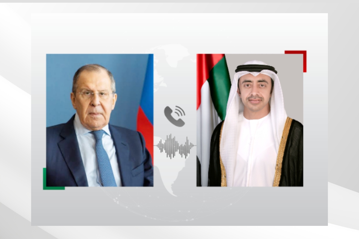 His Highness Sheikh Abdullah bin Zayed Al Nahyan, Deputy Prime Minister and Minister of Foreign Affairs, received a phone call from His Excellency Sergey Lavrov, Minister of Foreign Affairs of the Russian Federation.