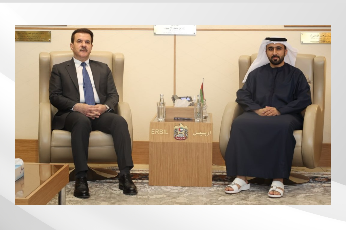 His Excellency Ahmed Hassan Suleiman Al Shehhi, UAE Consul General in the Kurdistan Region of Iraq, received Mr. Kilan Saeed, Chairman of the Erbil Chamber of Commerce and Industry, and several members of the Chamber.