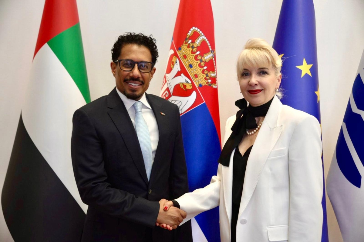 H.E. Ahmed Hatem Almenhali, Ambassador of the United Arab Emirates in Belgrade, met with H.E. Jagoda Lazarević, Minister of Internal and Foreign Trade of the Republic of Serbia.

