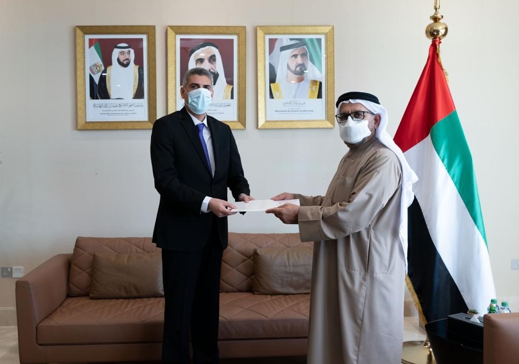 His Highness Sheikh Mohamed bin Zayed receives note from Tunisian President