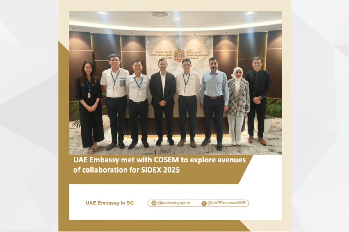 The Embassy engaged with COSEM to explore avenues of collaboration for SIDEX 2025, Asia-Pacific’s largest platform dedicated to disaster management and emergency response, taking place this November in Singapore. The discussions centred on showcasing UAE companies’ cutting-edge innovations in this critical field and strengthening bilateral cooperation to enhance joint resilience and preparedness.