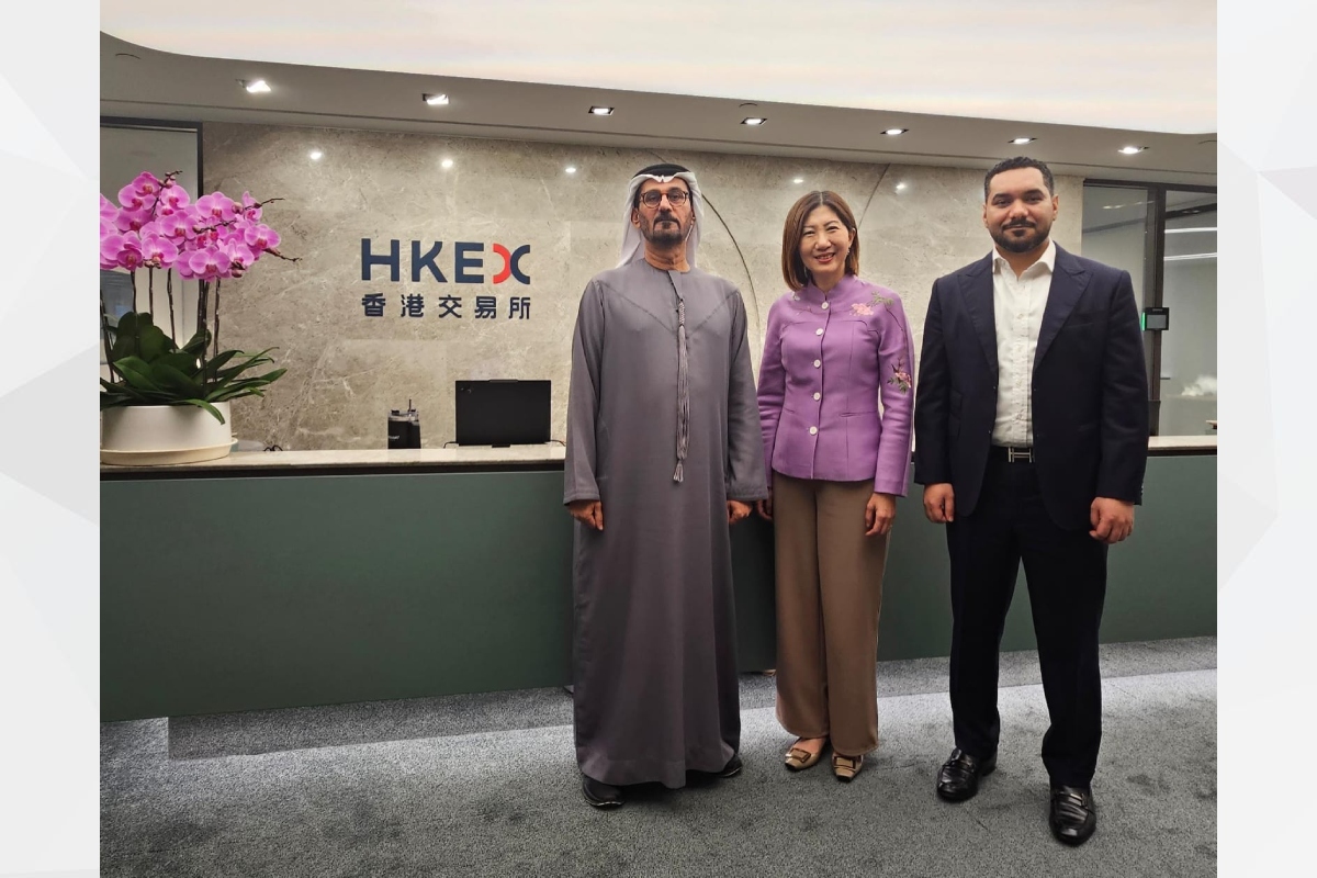 阿聯酋駐華大使H.E. Hussain bin Ibrahim Al Hammadi與阿聯酋駐港總領事H.E. Shaikh Saoud Almualla，與香港交易所集團行政總裁陳翊庭女士及其團隊會晤，共同探討該交易所近期在阿聯酋的發展成果及未來拓展計劃。