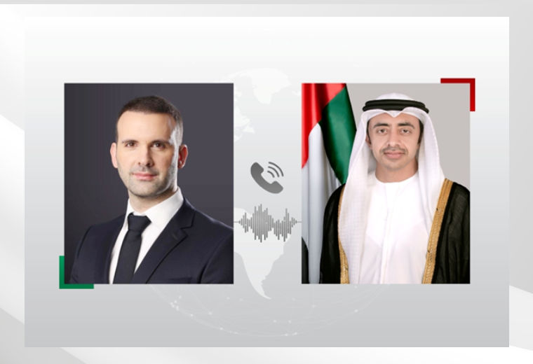 أجرى سمو الشيخ عبدالله بن زايد آل نهيان نائب رئيس مجلس الوزراء وزير الخارجية اتصالاً هاتفياً مع معالي ميلويكو سباتيش رئيس وزراء مونتينيغرو، حيث بحث الجانبان العلاقات الثنائية بين البلدين وسبل تعزيز التعاون المشترك بما يخدم مصالحهما المتبادلة.