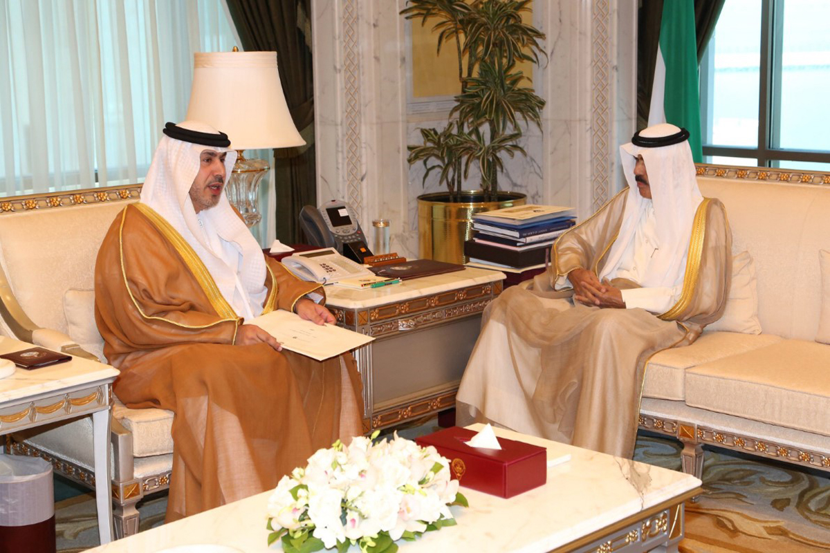 Kuwait Crown Prince receives UAE Ambassador.