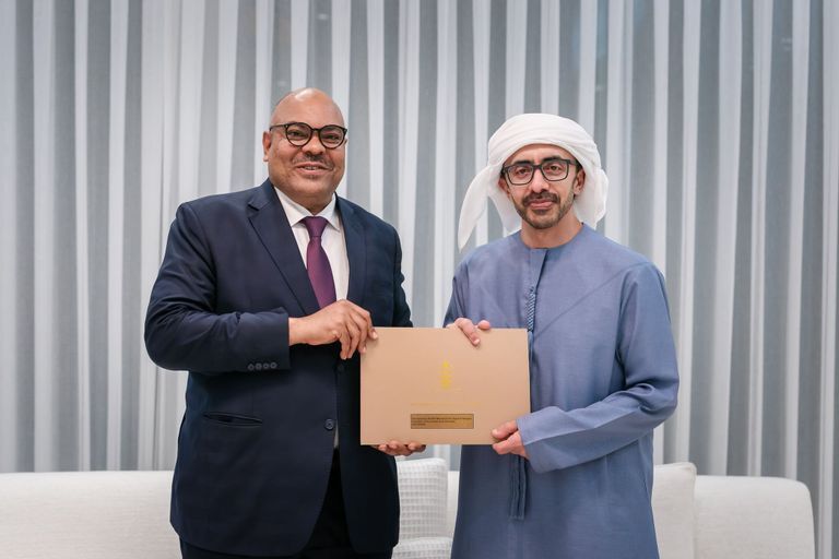 Abdullah bin Zayed Al Nahyan Receives the Minister of Foreign Affairs of the United Republic of Tanzania