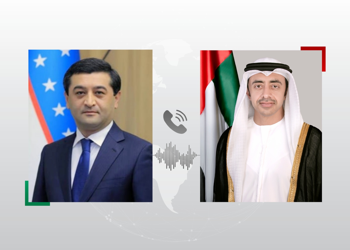 بحث سمو الشيخ عبدالله بن زايد آل نهيان نائب رئيس مجلس الوزراء وزير الخارجية، خلال اتصال هاتفي مع معالي بختيار سعيدوف، وزير خارجية جمهورية أوزبكستان، العلاقات الثنائية بين دولة الإمارات وجمهورية أوزبكستان، وسبل تعزيز التعاون المشترك في مختلف المجالات، بما يدعم تطلعات البلدين نحو مزيد من التنمية والازدهار.