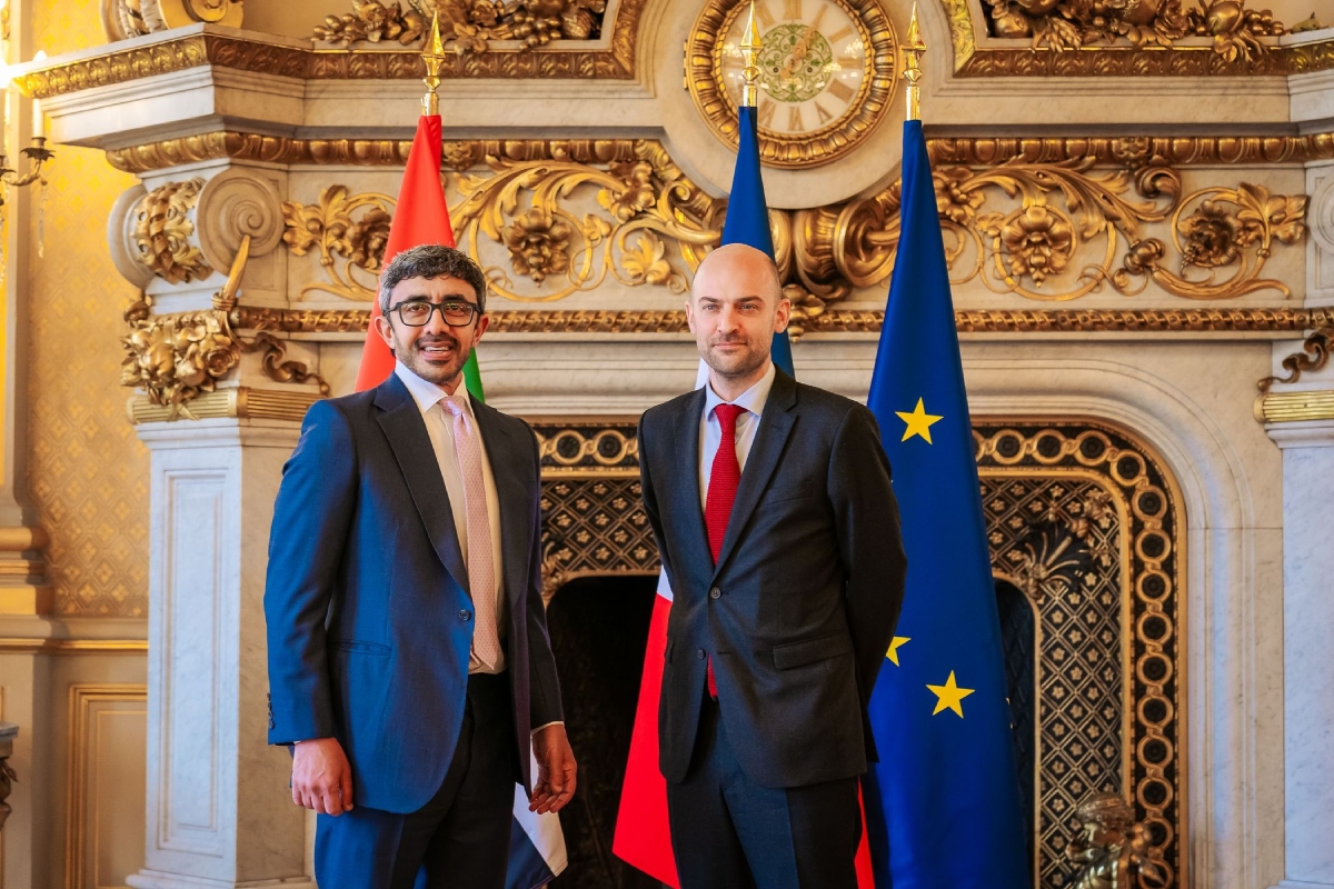 S.A. Cheikh Abdullah bin Zayed Al Nahyan, vice-Premier ministre et ministre des Affaires étrangères, a rencontré S.E. Jean-Noël Barrot, ministre français de l’Europe et des Affaires étrangères.
