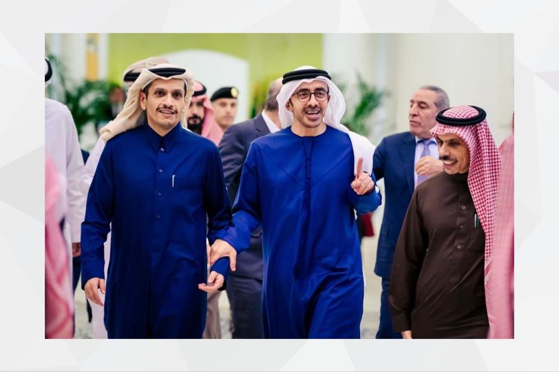 .سمو الشيخ عبدالله بن زايد آل نهيان وزير الخارجية يشارك بالاجتماع التشاوري الوزاري العربي بشأن غزة في مدينة الرياض