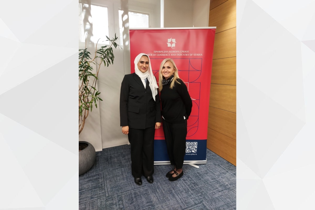 Ms. Mahra Al Dhahani, Chargé d’Affaires at the Embassy of the United Arab Emirates in Belgrade, met with Mrs. Danijela Strizak, Deputy Director for Strategic Analysis, Services and Internationalization at the Chamber of Commerce and Industry of Serbia.
