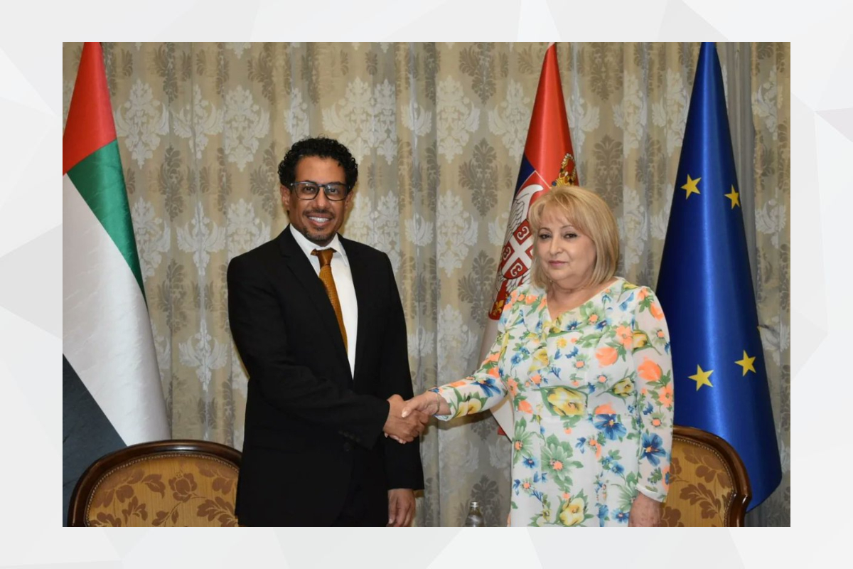 His Excellency Ahmed Hatem Al Menhali, UAE Ambassador to the Republic of Serbia, met with Her Excellency Slavica Đukić Dejanović, Minister of Education of Serbia, at the Ministry’s headquarters. During the meeting, both sides underlined the bilateral ties, and the two countries’ mutual commitment to increase cooperation across various fields, particularly in the areas of higher education and scientific research. 
