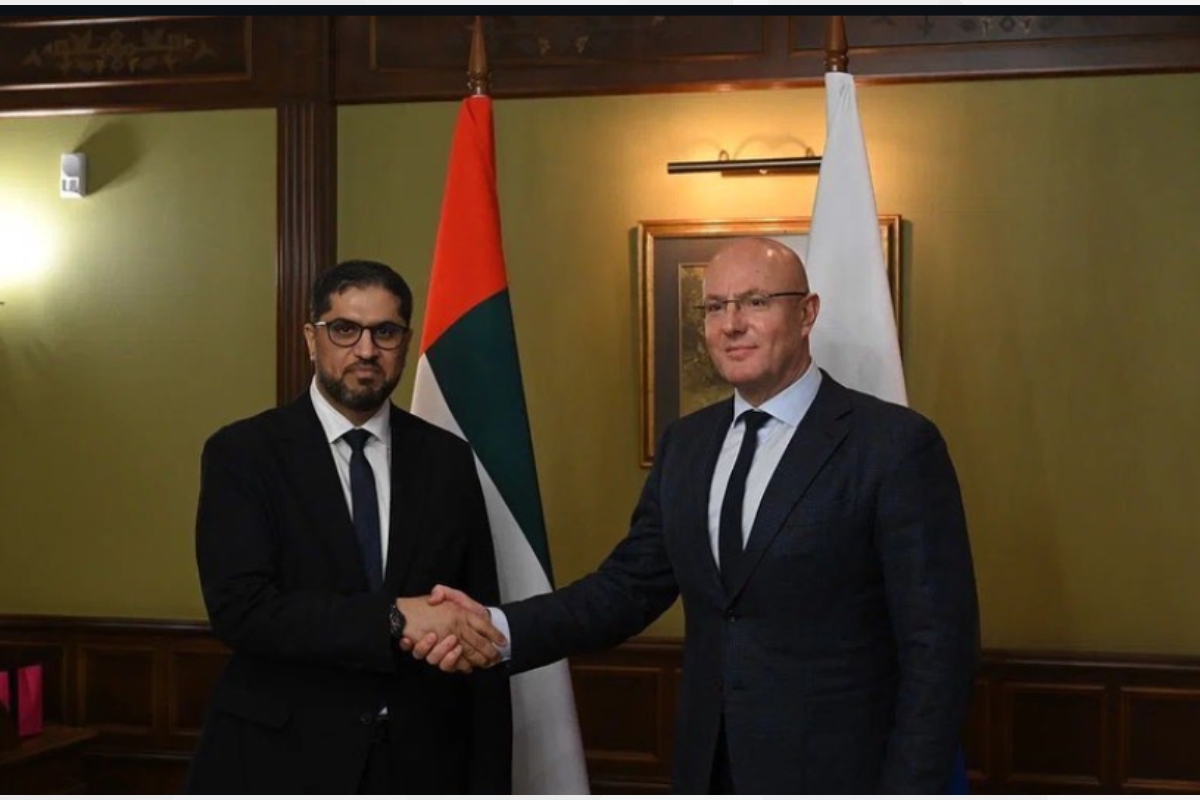 His Excellency Dr. Mohammed Ahmed Al Jaber, UAE Ambassador to the Russian Federation, met with His Excellency Dmitry Nikolayevich Chernyshenko, Deputy Prime Minister of Russia, in the presence of His Excellency Oleg Matytsin, Minister of Sport, at the Russian Government headquarters in Moscow.
