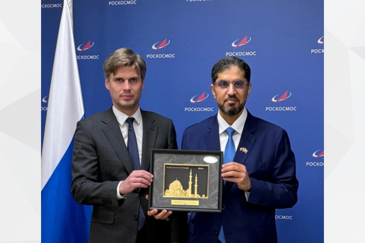His Excellency Dr. Mohammed Ahmed Al Jaber, UAE Ambassador to the Russian Federation, met with Mr. Dmitry Bakanov, Director General of the Roscosmos State Space Corporation.
