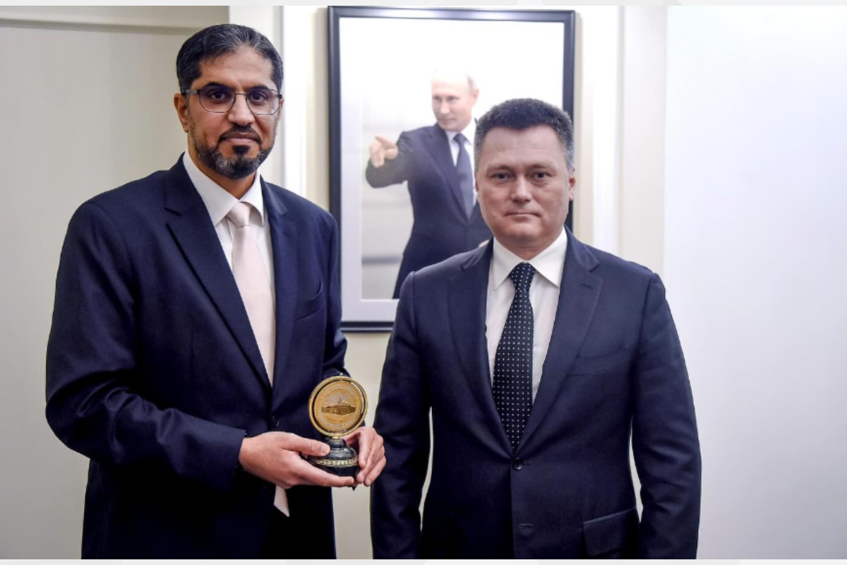 is Excellency Dr. Mohammed Ahmed Al Jaber, UAE Ambassador to the Russian Federation, met with His Excellency Igor Krasnov, Chief Justice of the Russian Supreme Court.
