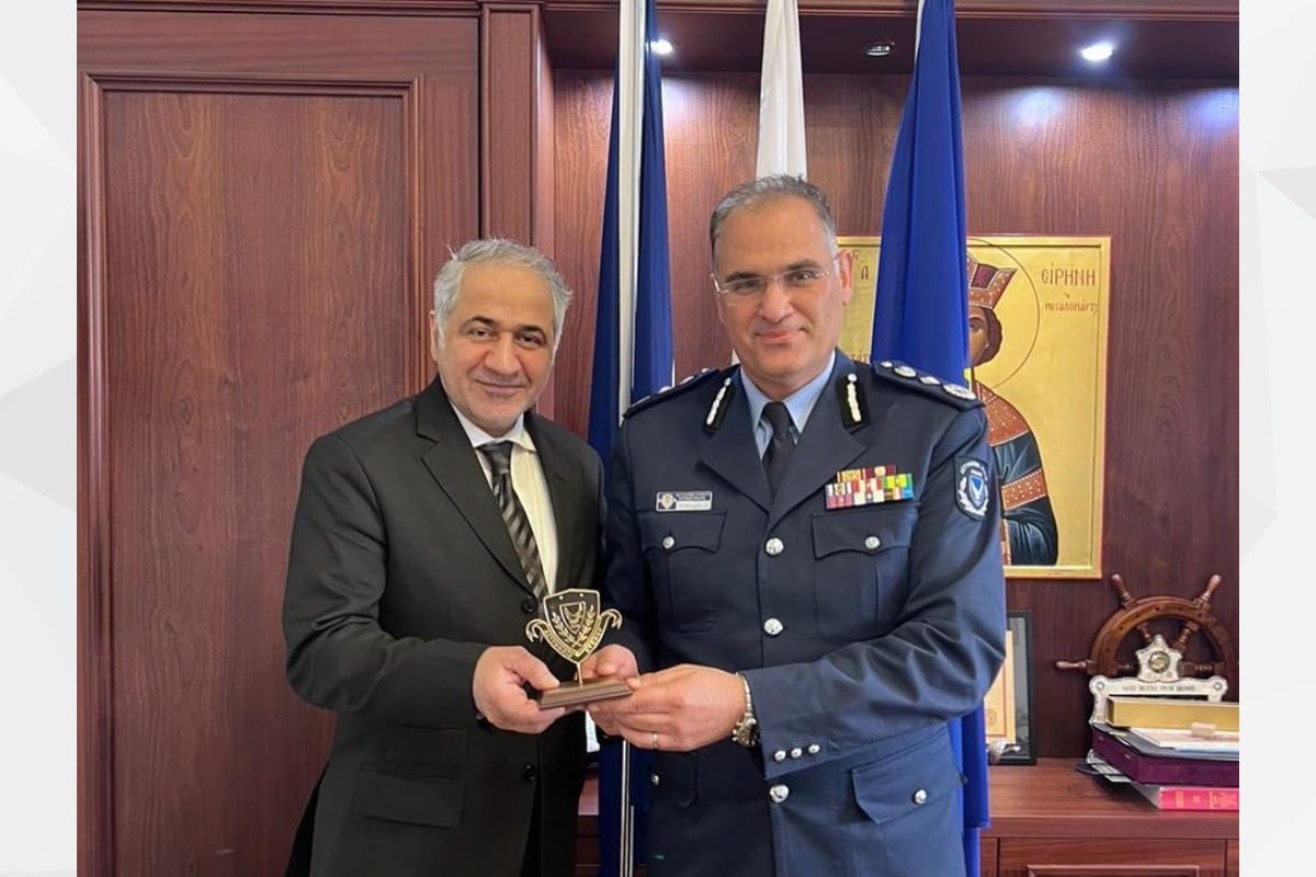 The UAE Ambassador in Nicosia, H.E. Mohammed Saif Al Shehhi, met with the Chief of Police of the Republic of Cyprus, Mr. Stelios Papatheodorou. During the meeting, the two sides discussed bilateral relations between the two countries in the field of justice and public order and ways to enhance them.