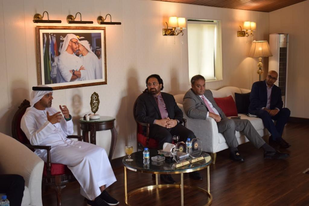 H.E. Hamad Obaid Al-Zaabi the Ambassador of UAE in Islamabad held meeting in his office with the representatives of UAE’s working companies in Pakistan.