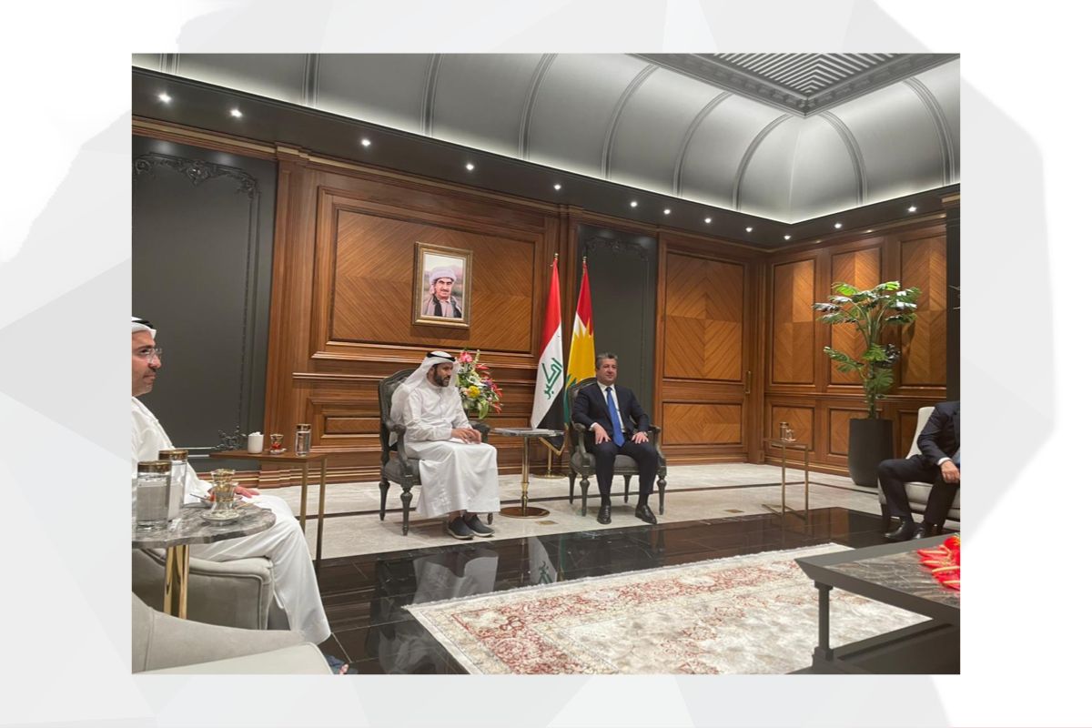 His Excellency Masrour Barzani, Prime Minister of the Kurdistan Region of Iraq, received His Excellency Ahmed Al Dhaheri, Consul General of the UAE, accompanied by a delegation from the AYNA Holding Group