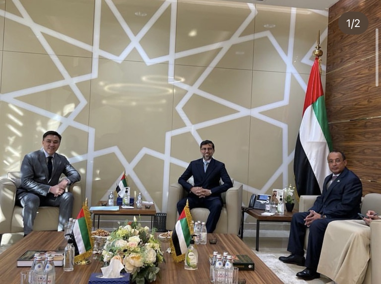 Minister of Energy and Infrastructure of the United Arab Emirates Suheil Mohamad Al-Mazrui met with the First Deputy Head of the Office of the Prime Minister of the Republic of Kazakhstan Syzdykbekov Gabit