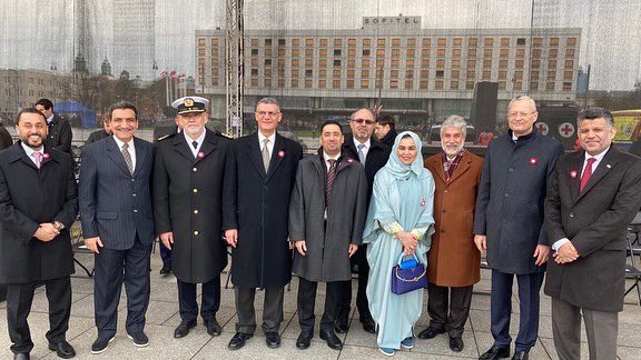 Her Excellency Dr. Eman Al Salami, UAE Ambassador to Poland, attended the official celebrations on the occasion of the Polish National Independence Day, with the presence of the Polish President, senior Polish officials and members of Polish army.