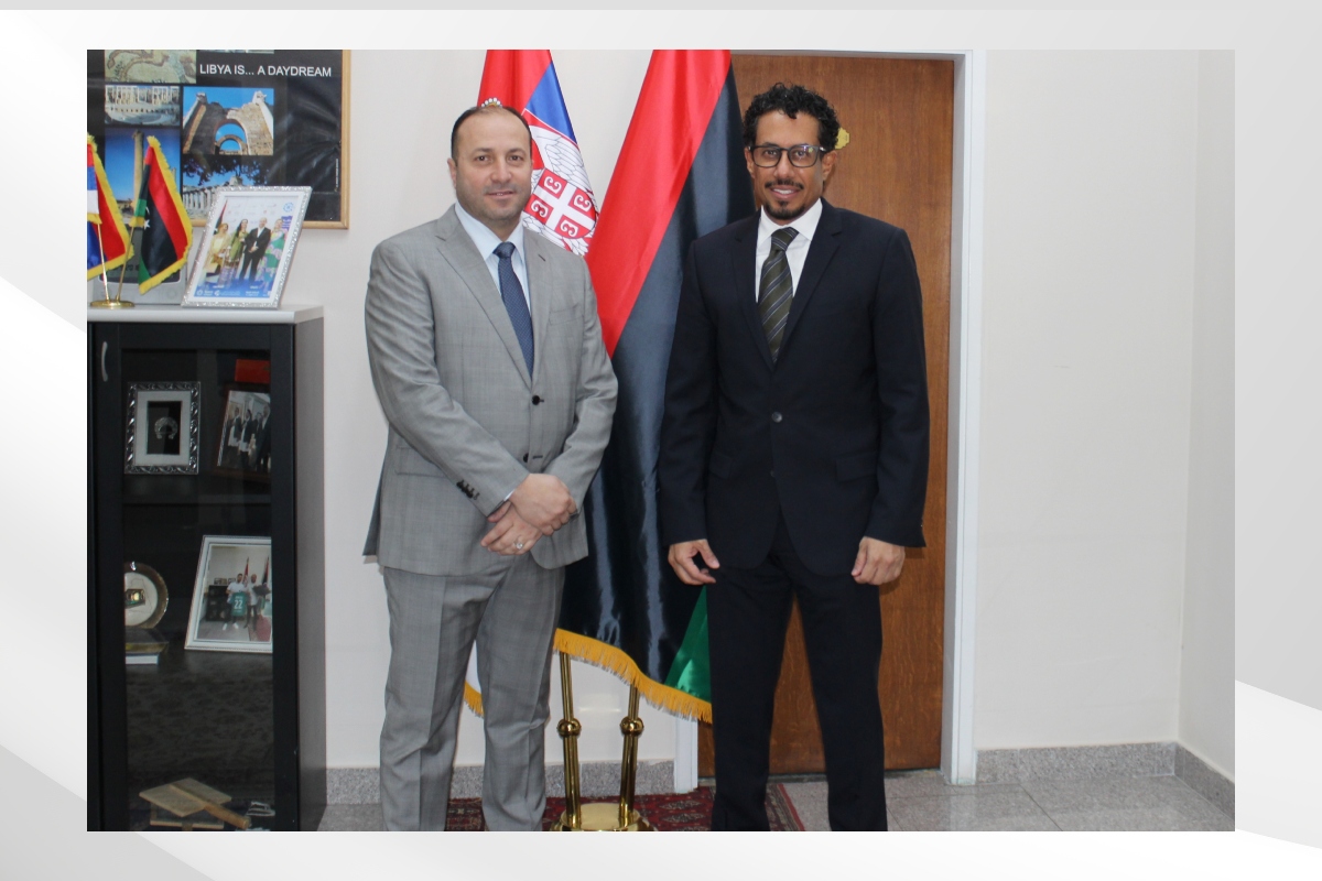 H.E. Ahmed Hatem Almenhali, Ambassador of the United Arab Emirates to the Republic of Serbia, met with H.E. Mohamed Ghalboun, ambassador of the Libyan state in Belgrade