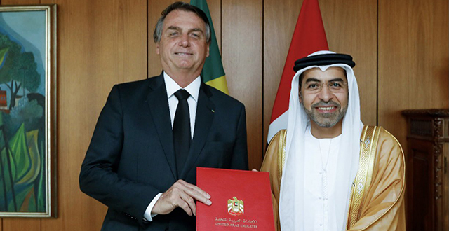 The President of Brazil, Jair Bolsonaro, received the credentials of five new ambassadors in Brazil, in a ceremony at the Planalto Palace.