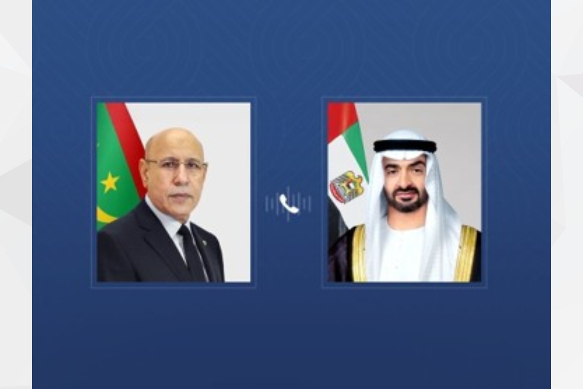 UAE President His Highness Sheikh Mohamed bin Zayed Al Nahyan and His Excellency Mohamed Ould Cheikh El Ghazouani, President of the Islamic Republic of Mauritania, today exchanged Eid Al-Fitr greetings during a phone call, conveying their best wishes for continued wellbeing, prosperity, and stability for their two countries and peoples.

