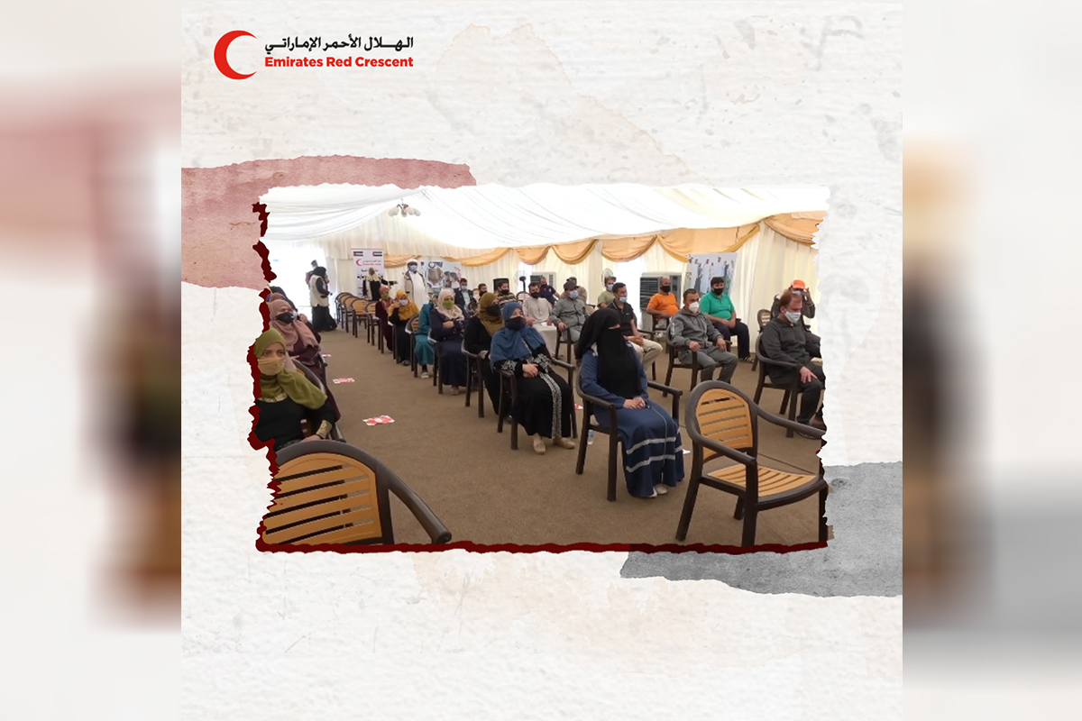 دشنت هيئة الهلال الأحمر الإماراتي المرحلة الثانية من برنامج تطعيم اللاجئين السوريين في المملكة الأردنية الهاشمية ضد فيروس كورونا.