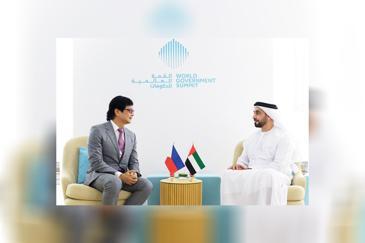 H.H. Lt. General Sheikh Saif bin Zayed Al Nahyan, UAE Deputy Prime Minister and Minister of the Interior, met with Benjamin Abalos Jr., Secretary of the Interior and Local Government of the Philippines, in the presence of H.E. Mohamed Obaid Alqataam, UAE Embassy in Manila, on the sidelines of the World Government Summit in Dubai.