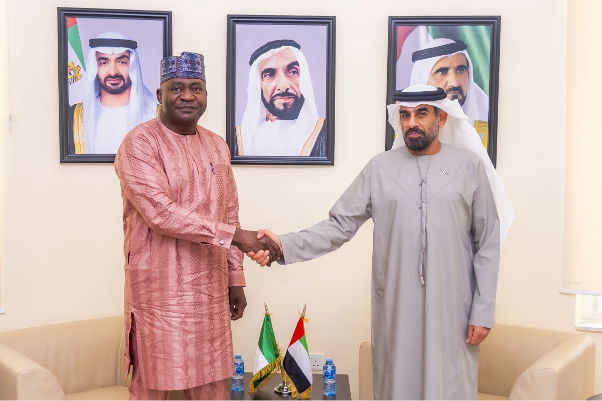 His Excellency Salem Alshamsi, Ambassador of the United Arab Emirates to the Federal Republic of Nigeria, received His Excellency General Christopher Gwabin Musa, Minister of Defence of the Federal Republic of Nigeria, at the Embassy of the United Arab Emirates in Abuja.
