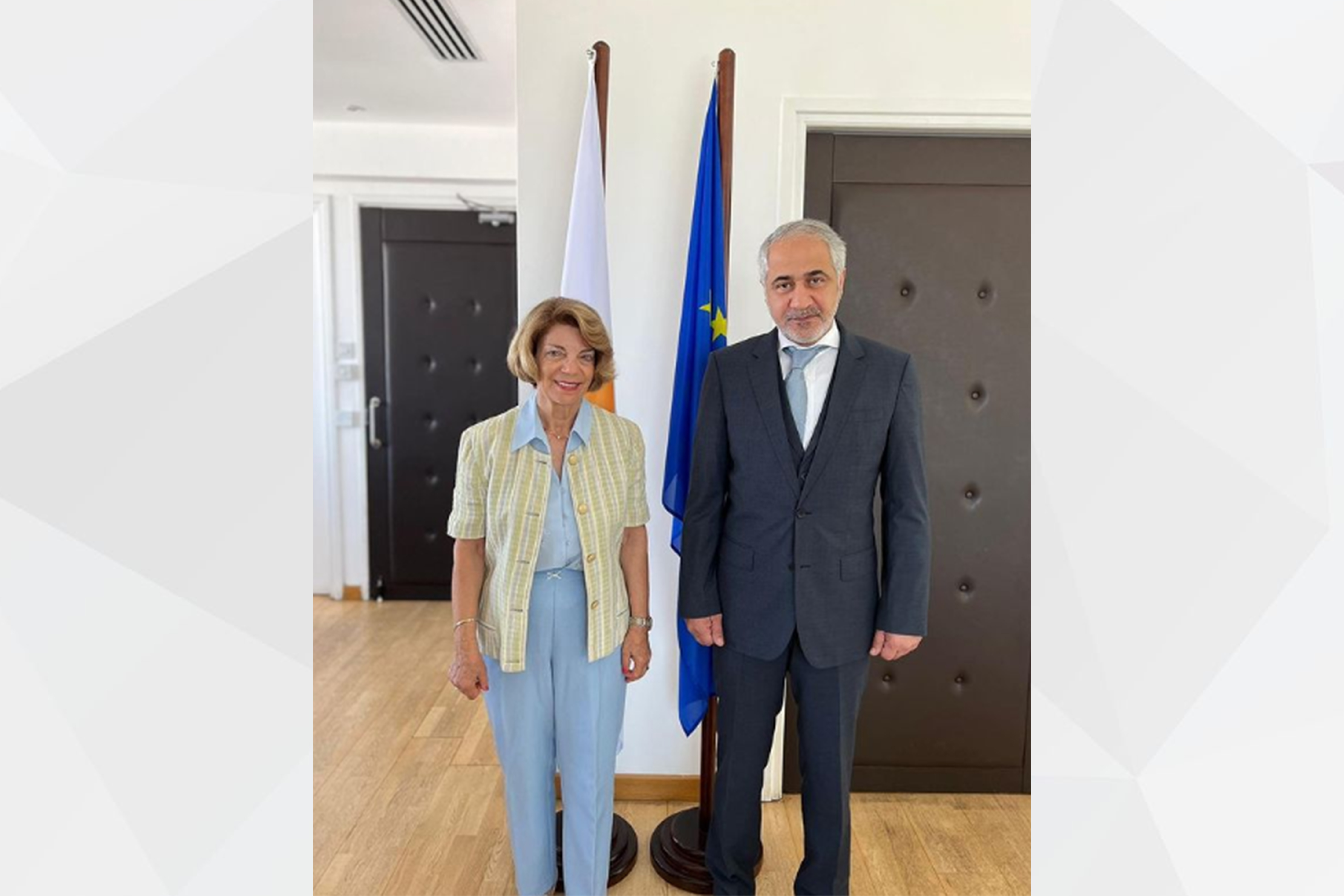 UAE Ambassador in Nicosia Mohammed Saif Al Shehhi, held a constructive meeting with the Minister of Health of the Republic of Cyprus, Popi Kanari, on strengthening bilateral cooperation across various prospects in the field of health.