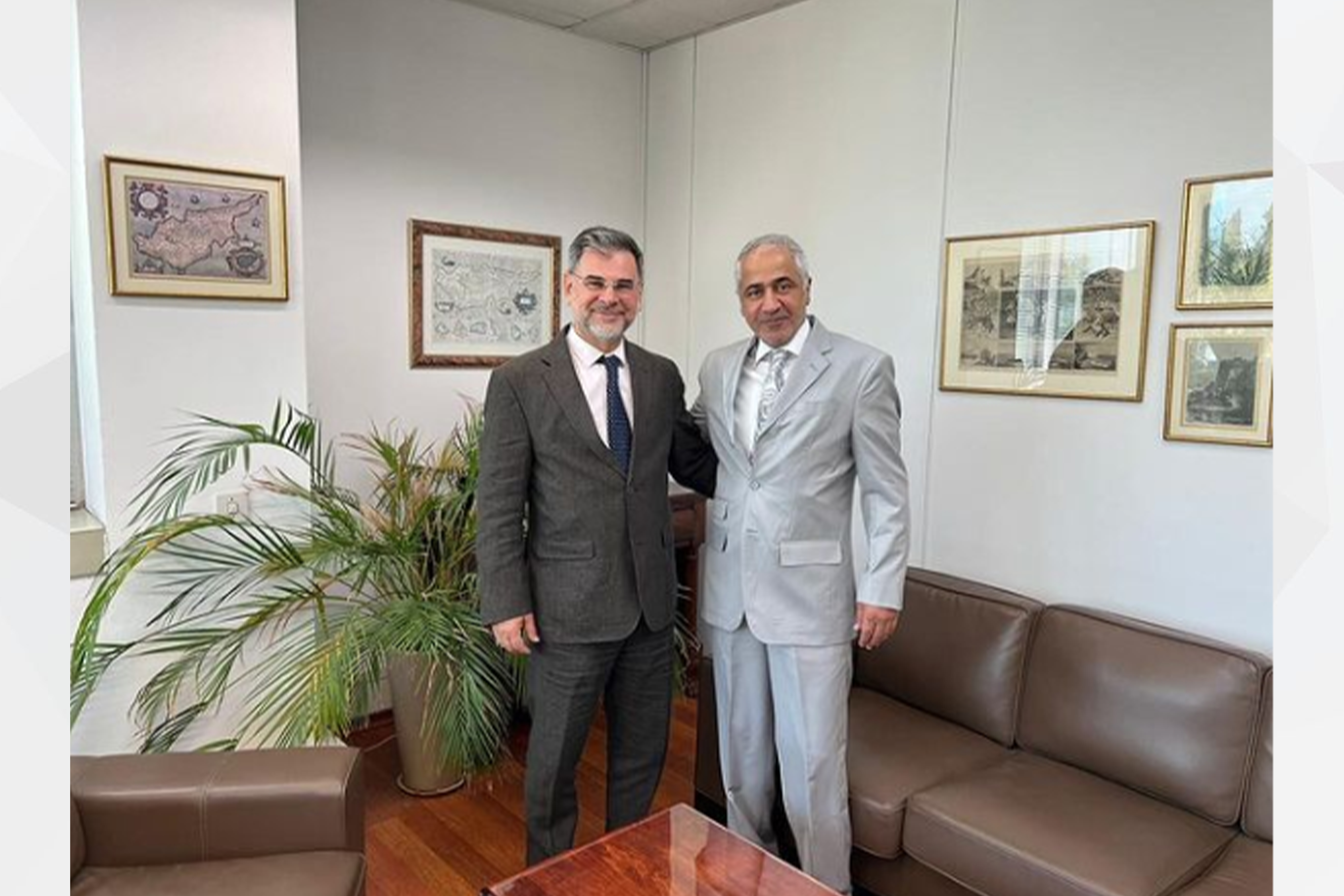 H.E. Mr. Mohammed Saif Al Shehhi, UAE Ambassador to Nicosia, held a courtesy meeting with H.E. Mr. Spyros Attas, Director of the Cyprus Question and Turkey Directorate of the Ministry of Foreign Affairs of the Republic of Cyprus.