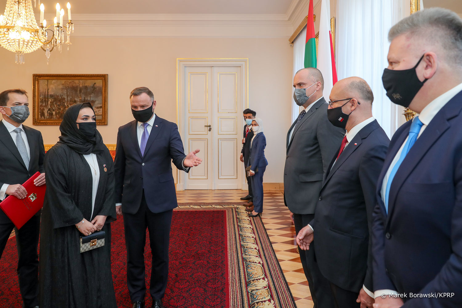 President Andrzej Duda of Poland has received the credentials of Dr. Eman Ahmed Al Salami as the Ambassador Extraordinary and Plenipotentiary of the UAE to Poland, at the Presidential Palace in the Polish capital Warsaw, in the presence of several Polish officials.